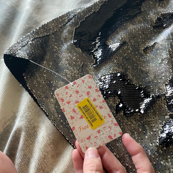 NWT Free People Skinny Sequin Camo Mini Skirt - Picture 16 of 16
